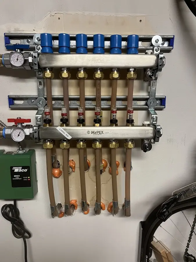 Plumber performing Gas Leak Detection at a residential property in Oberlin